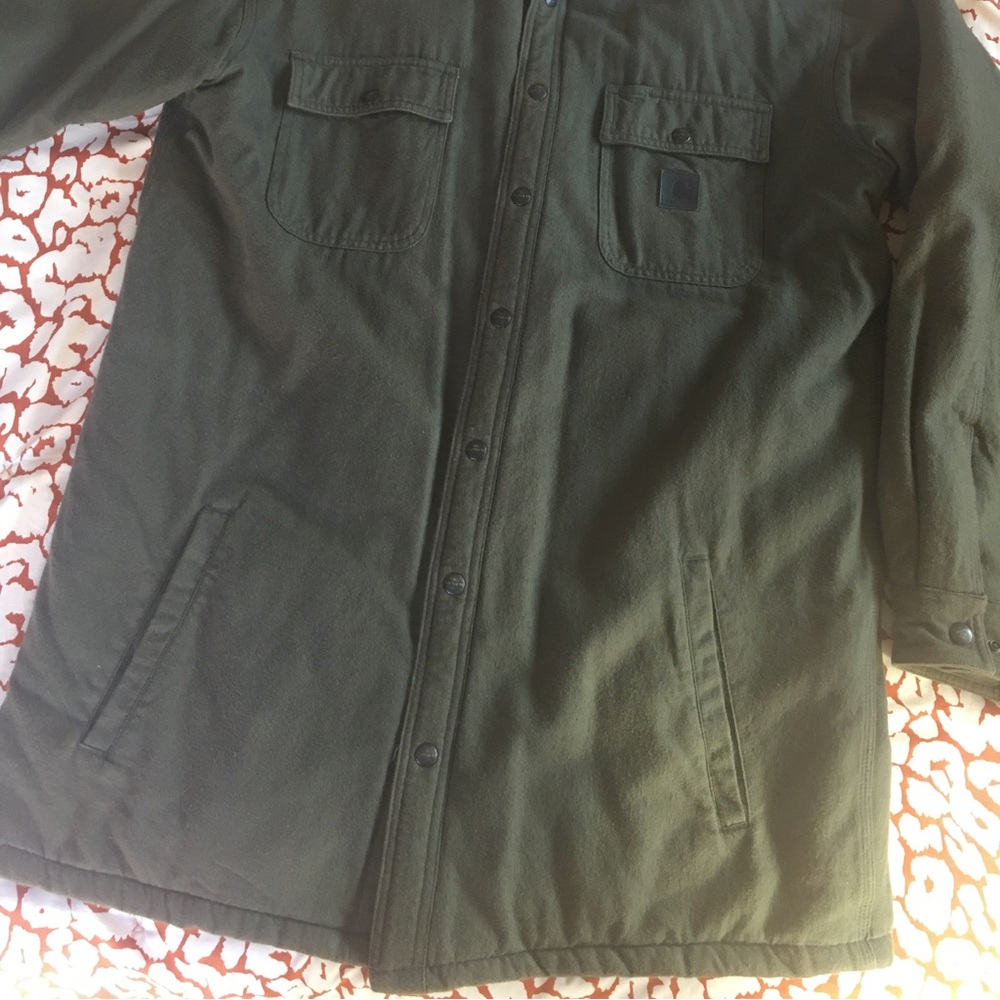 Carhartt men’s large tall, quilted heavy duty shirt, jacket